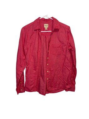 G.H. Bass & Co. Womens Small Pink Button-Up Long-Sleeve Shirt